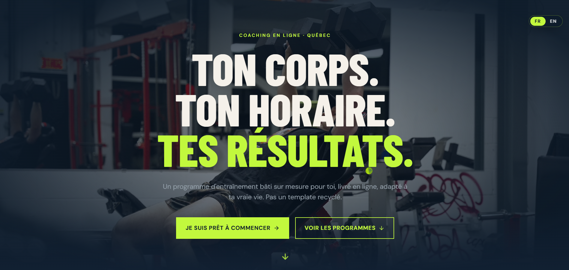 Aperçu du site Coach Guillaume Perreault
